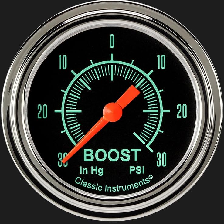Classic Instruments G/Stock GS341SLF 2 5/8" Boost Vacuum Gauge Electric