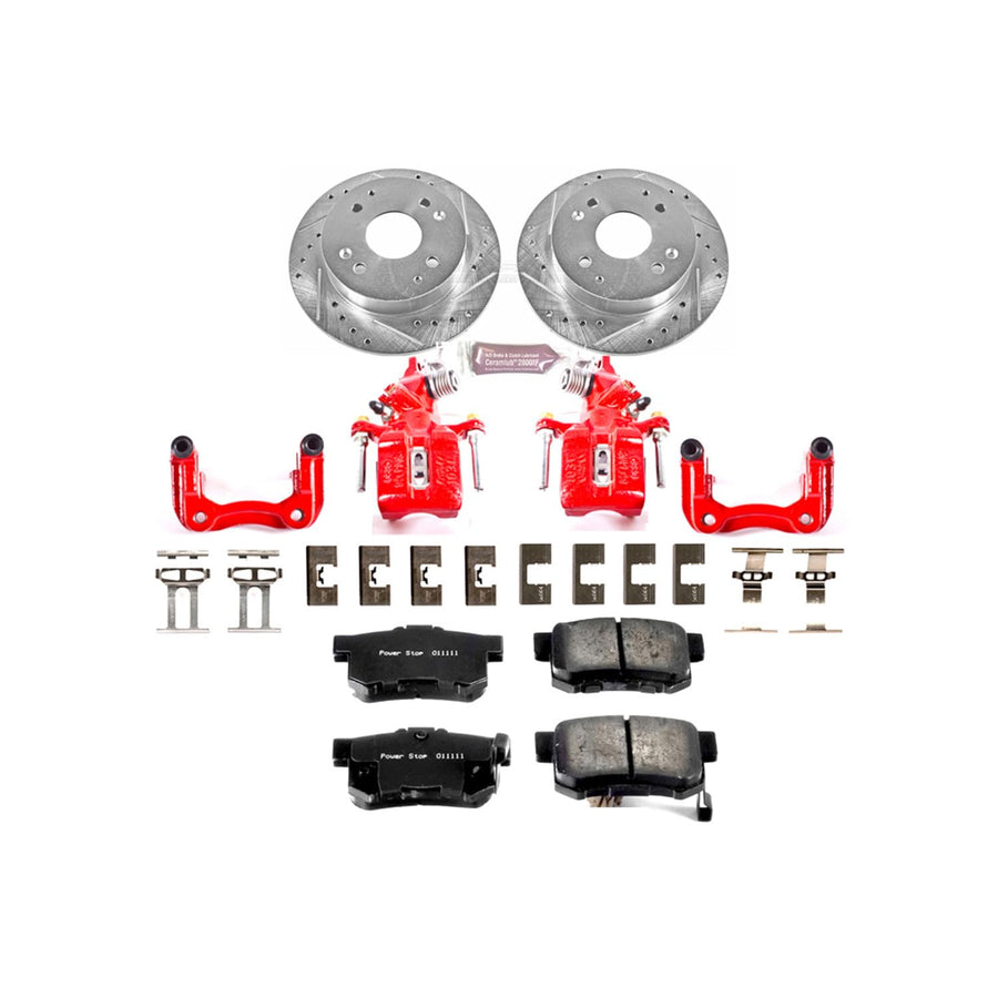 Power Stop 1-Click Performance Brake Kit with Caliper For Honda Accord KC1244 1998-2002 [Model Specific]