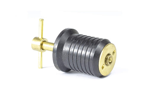 Moeller Marine Twist Turn Drain Plug, 053064-24, 24 Turn Plugs, 1" Brass Plugs