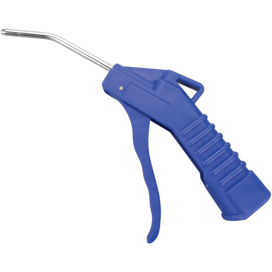 4 in. Angled Blow Gun Performance Tool 1539, Brass Air Flow Valve, 15-Degree Barrel, Contoured Handle, Blue