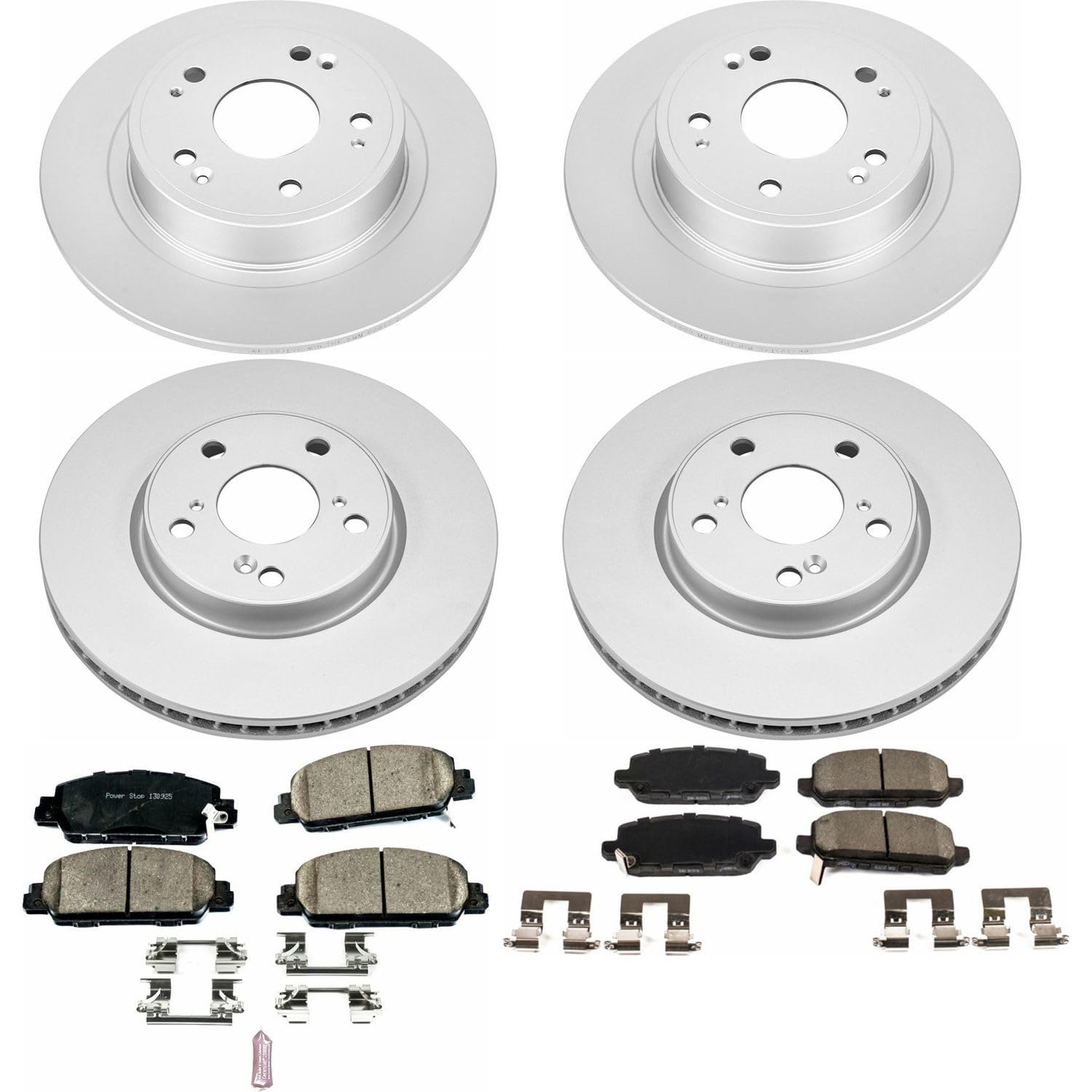 Power Stop Z17 Evolution Geomet Coated Brake Kit Front and Rear For Honda HR-V 2016-2022 [Model Specific]