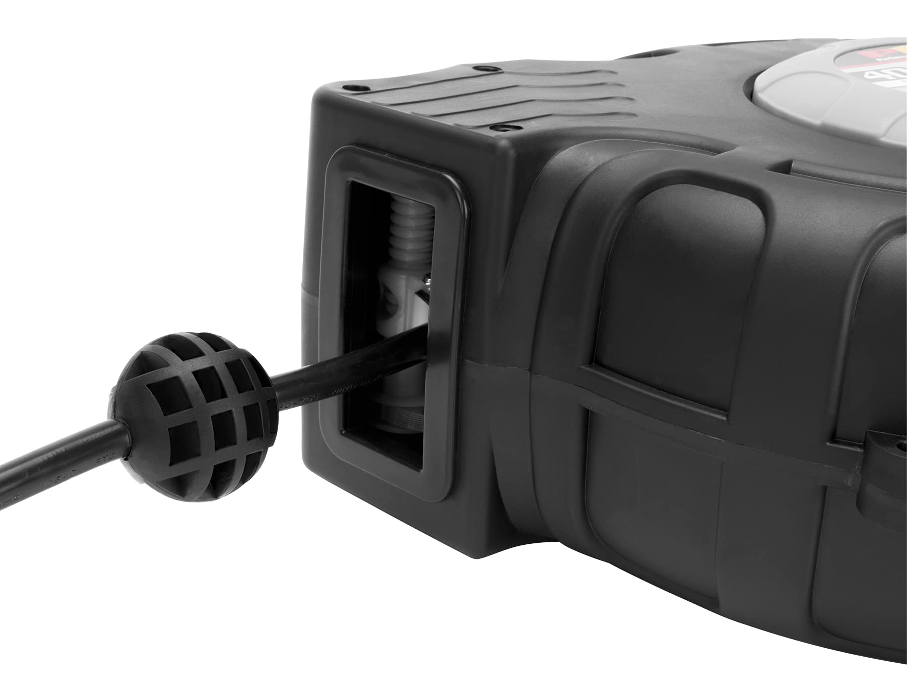 40ft Performance Tool W2278 12-Gauge Retractable Power Cord Reel with Spring Loaded Auto-Rewind