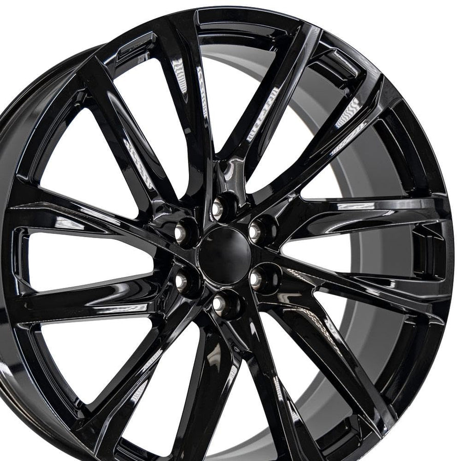 26 Inch OE Wheels Rim Fits Escalade Style CA90 6x139.7 26x10 Gloss Black - Hollander 4875 (1)