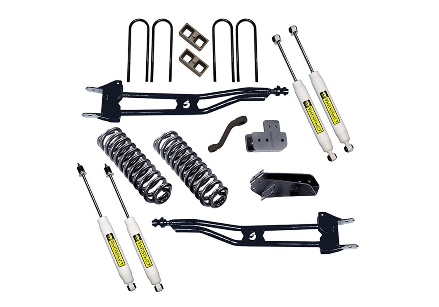 4" Lift Kit Superlift Suspension for Ford Bronco | Complete Lift Kit with Front & Rear Shadow Series Shocks and Super Runner Radius Arms | K385 | Fits 1980-1996 Ford Bronco 4WD
