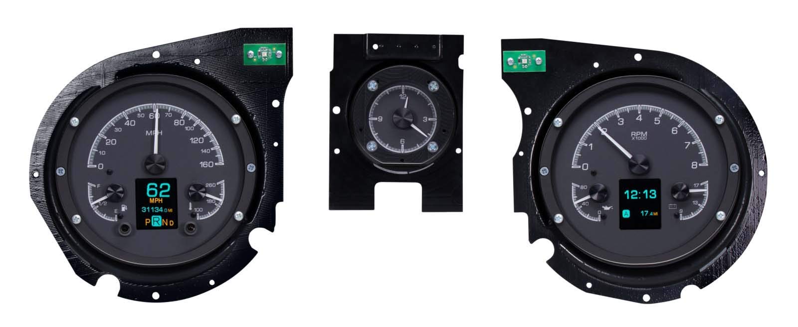 Dakota Digital 69 Customizable Chevelle El Camino Gauges Kit Black HDX-69C-CVL-K