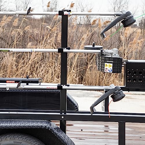 Buyers Products 3-Position Trimmer Rack for Open & Enclosed Landscape Trailers, Holds 3 Weed-Eaters, Made in The USA, Lawn Care Equipment, Landscape Equipment