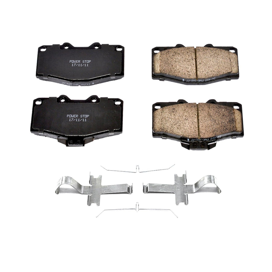 Power Stop Front Brake Kit For 4Runner Toyota 1988-91 | Toyota Pickup 1989-95 - Ceramic Brake Pads With Installation Hardware, 17-410