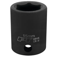 3/8-Inch Performance Tool M915 15mm 6pt Impact Socket