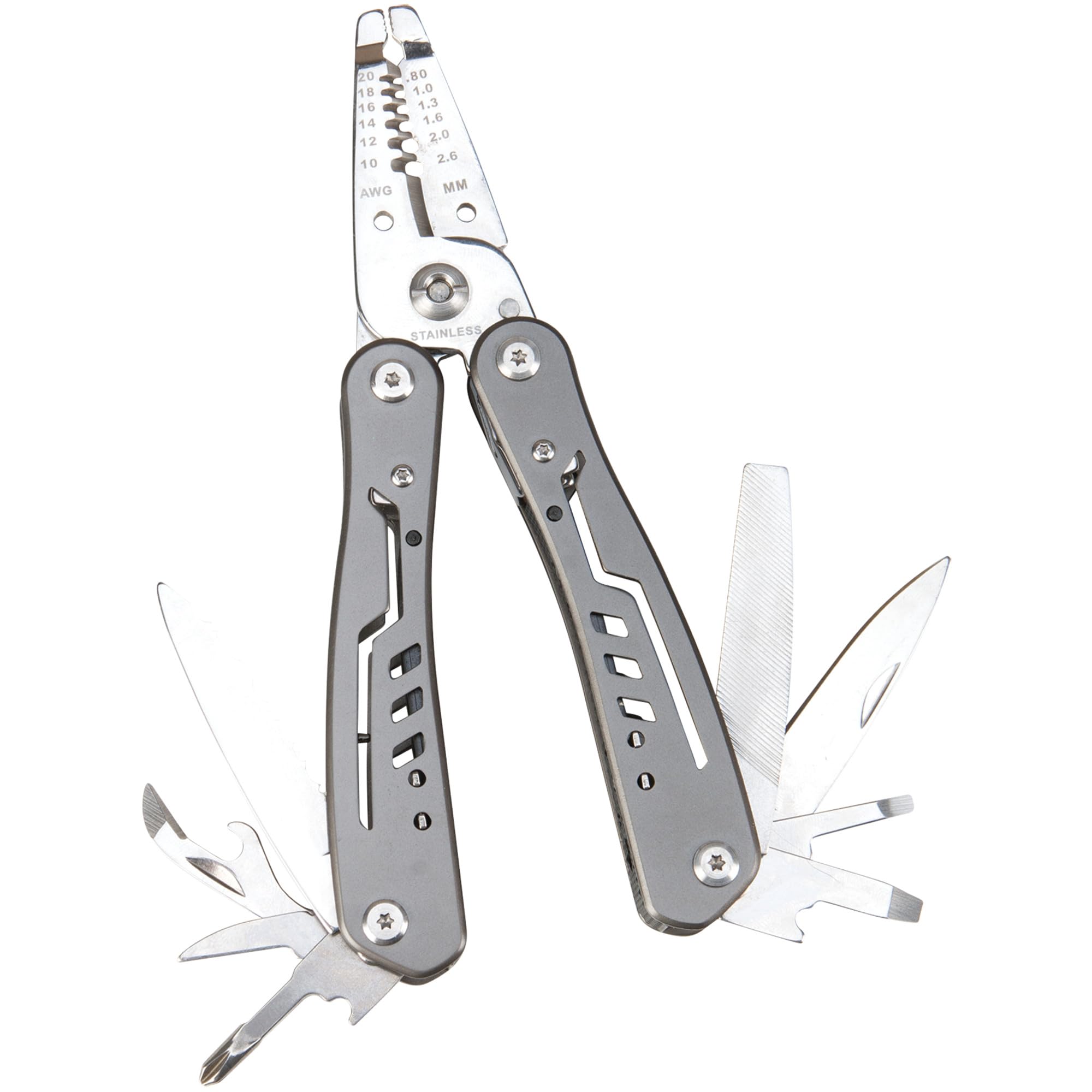 W86506 Performance Tool 13-in-1 Electrician Multi-Tool (Wire Strippers, Long Nose Pilers, Wire Cutters and more) Strip & Cut 10 to 18 AWG Solid Wire