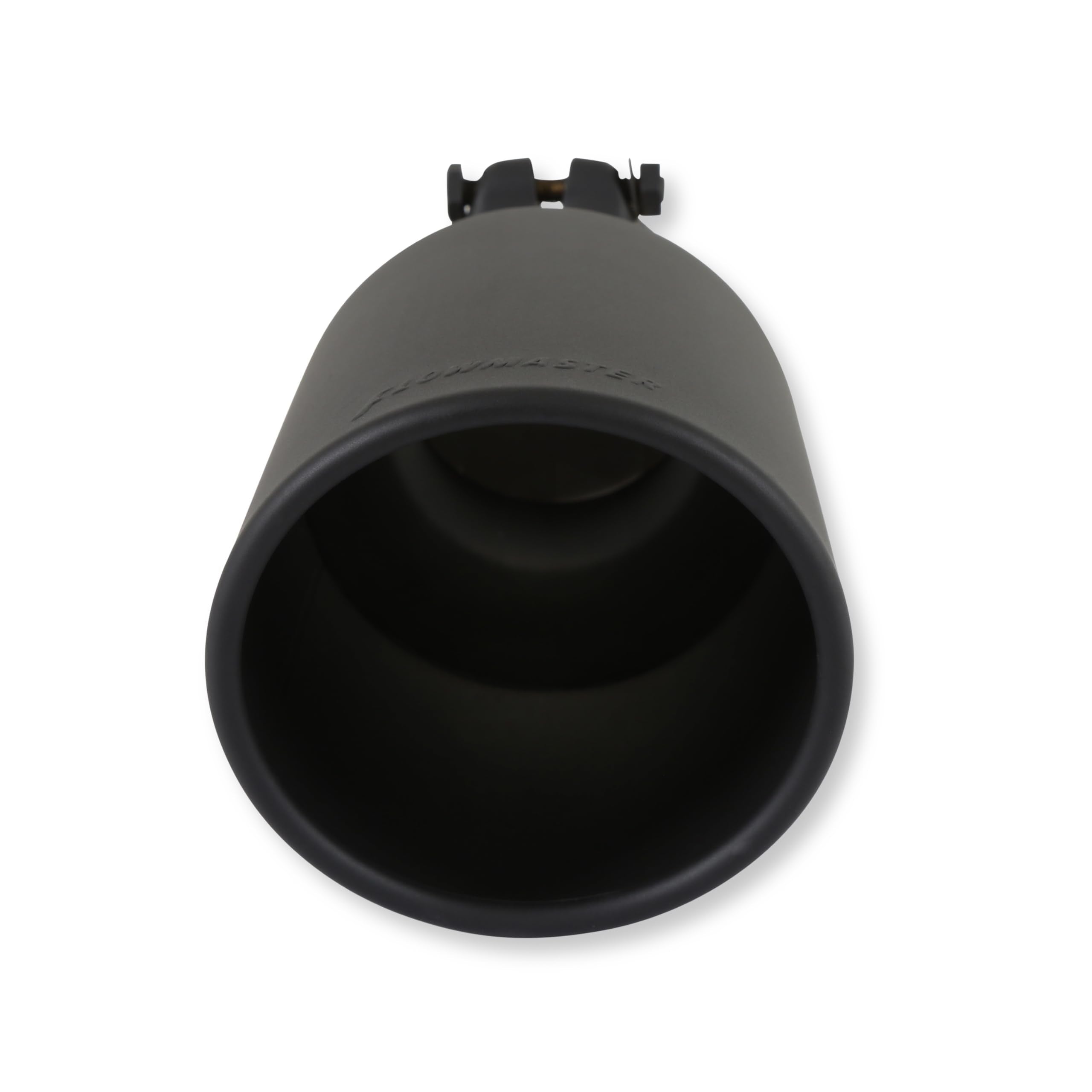 Flowmaster Exhaust Tip 15406B 4.5 Inch Angle Cut Black Ceramic Coated 304 Stainless Steel Fits 3 Inch Tubing 11 Inch Long - Clamp On - Sold Individually