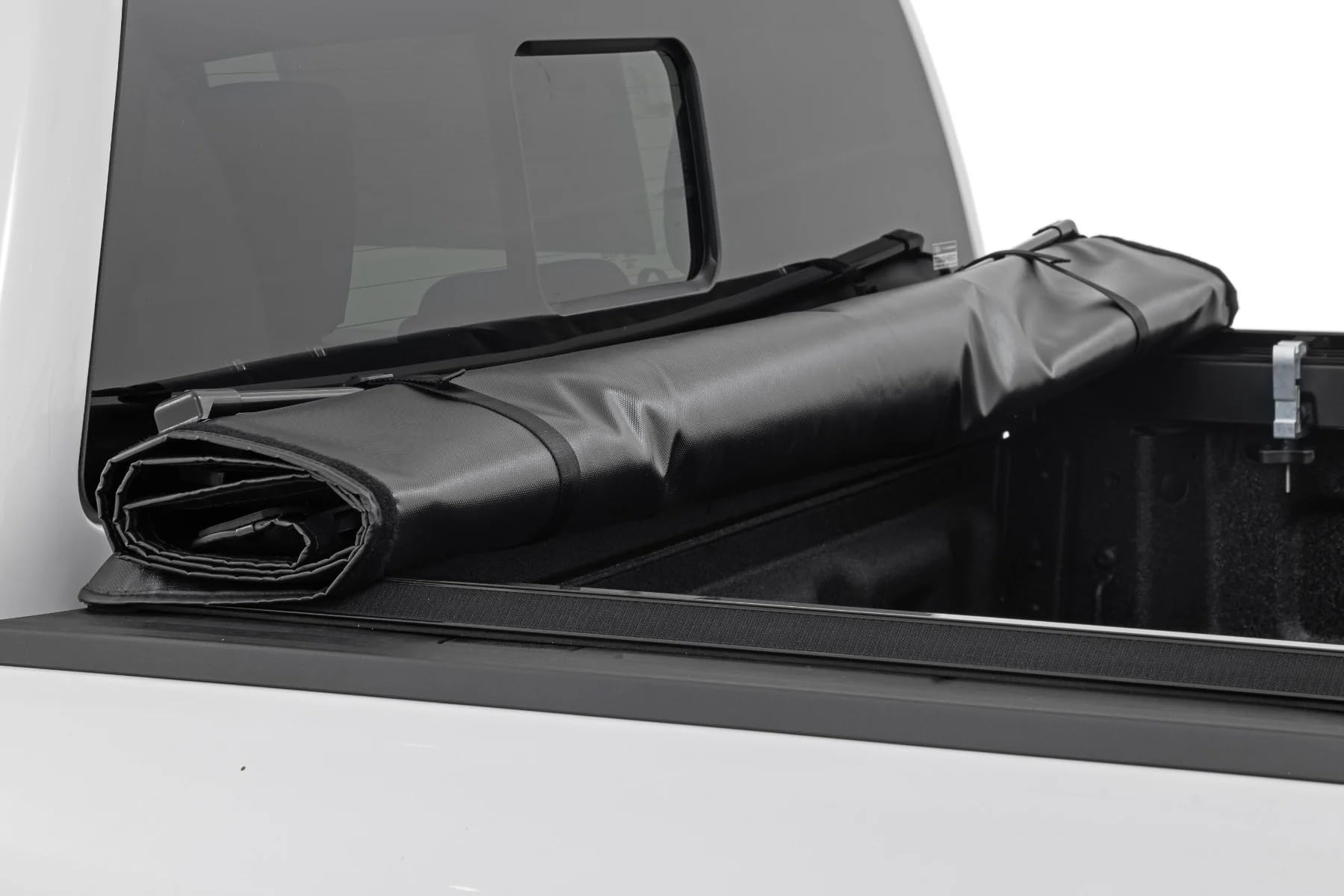 Soft Roll Up Rough Country Truck Bed Tonneau Cover for Ford Ranger (2024-2026) - Fits 5' (60") Bed, Weather-Resistant, Roll Up Bed Cover