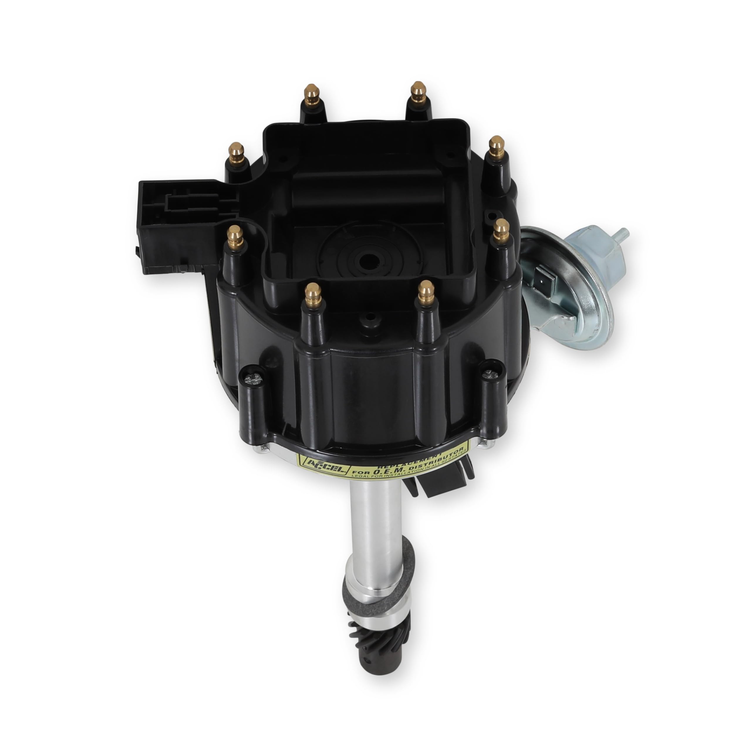 Ready to Run ACCEL 59107K Black Cap Distributor-No Coil HEI