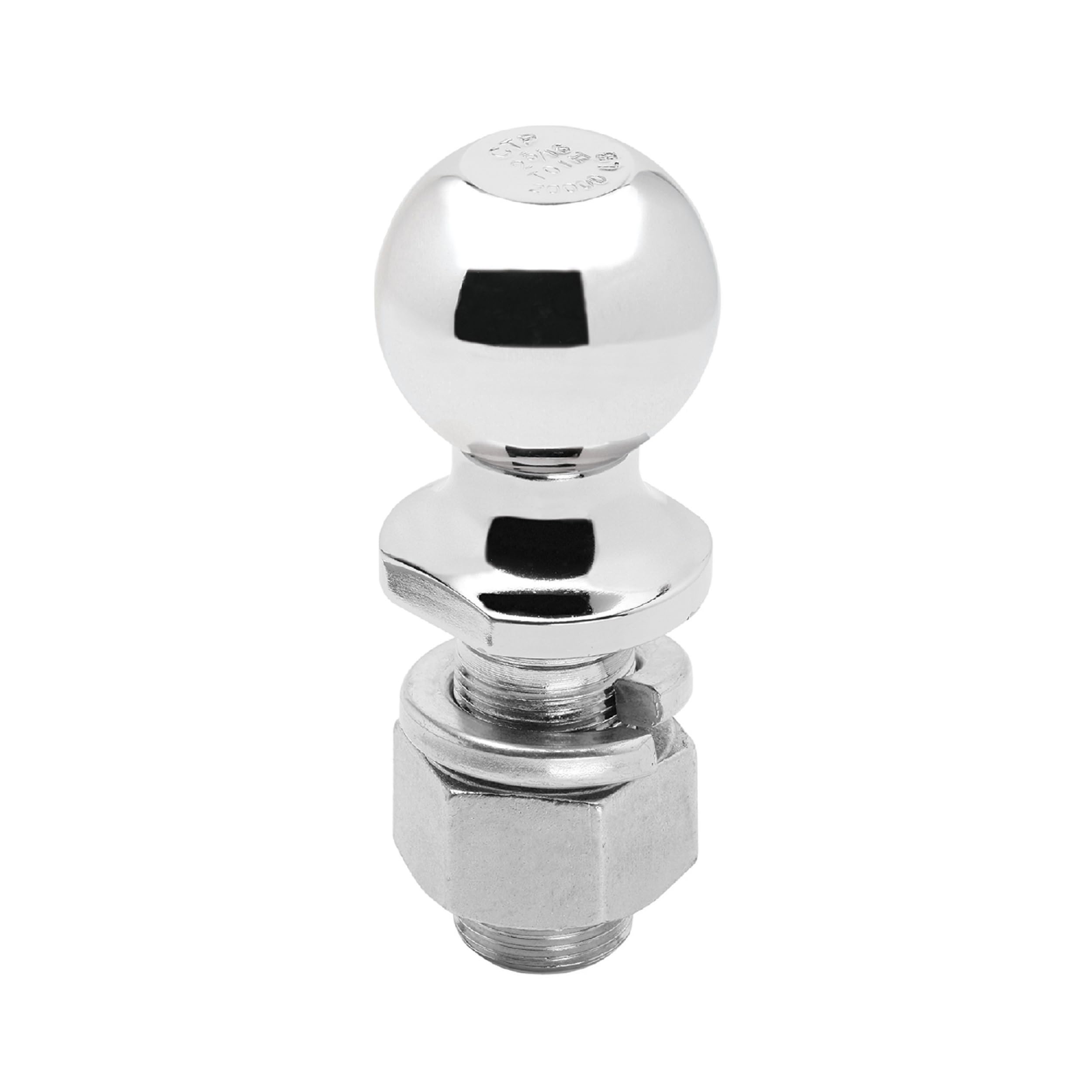 Trailer Hitch Ball Draw-Tite 63864, 2-5/16 in. Diameter, 25,000 lbs. Capacity, 1-1/4 in. Shank Dia, 2-1/2 in. Shank Length, Chrome