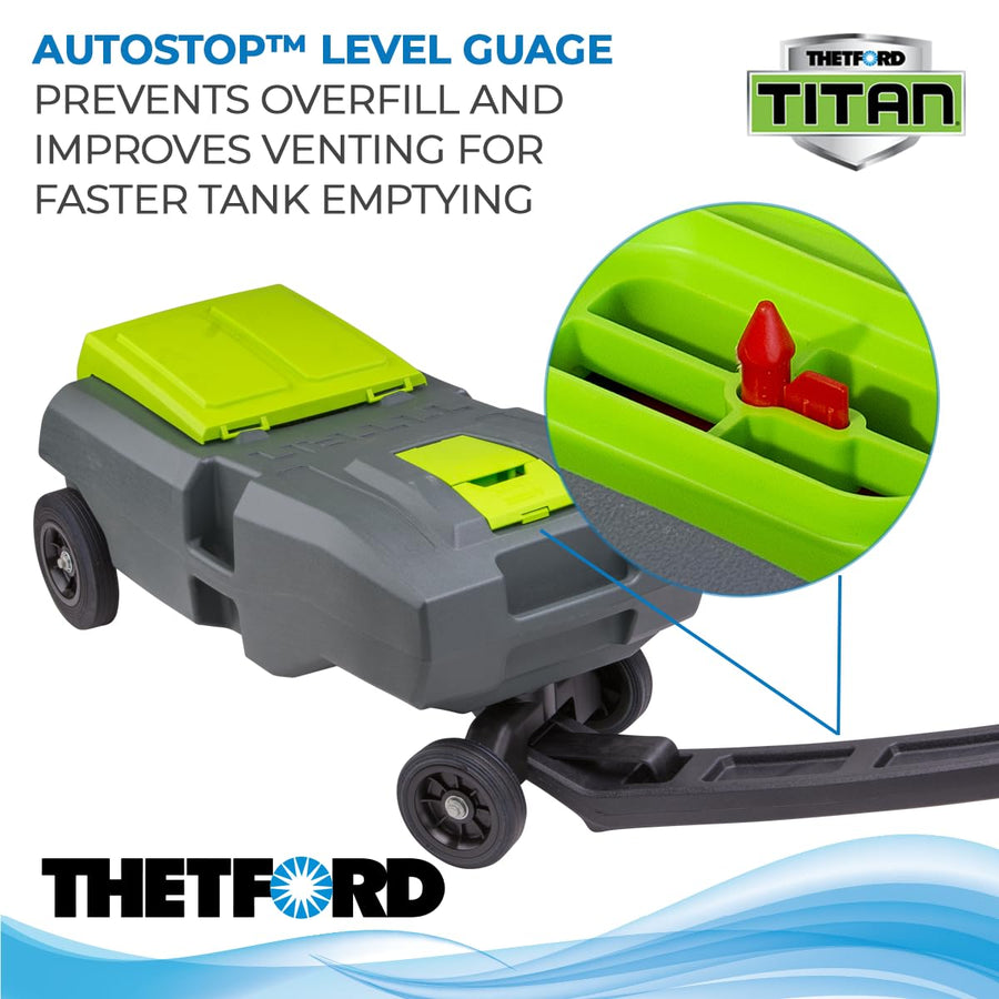 Titan Tote Thetford 40951 4-Wheel - 27 Gallon, Gray