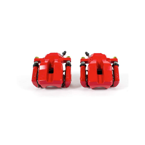 Power Stop S3192 Rear Pair of High-Temp Red Powder Coated Calipers for Toyota RAV4 2006-2012 [Model Specific]
