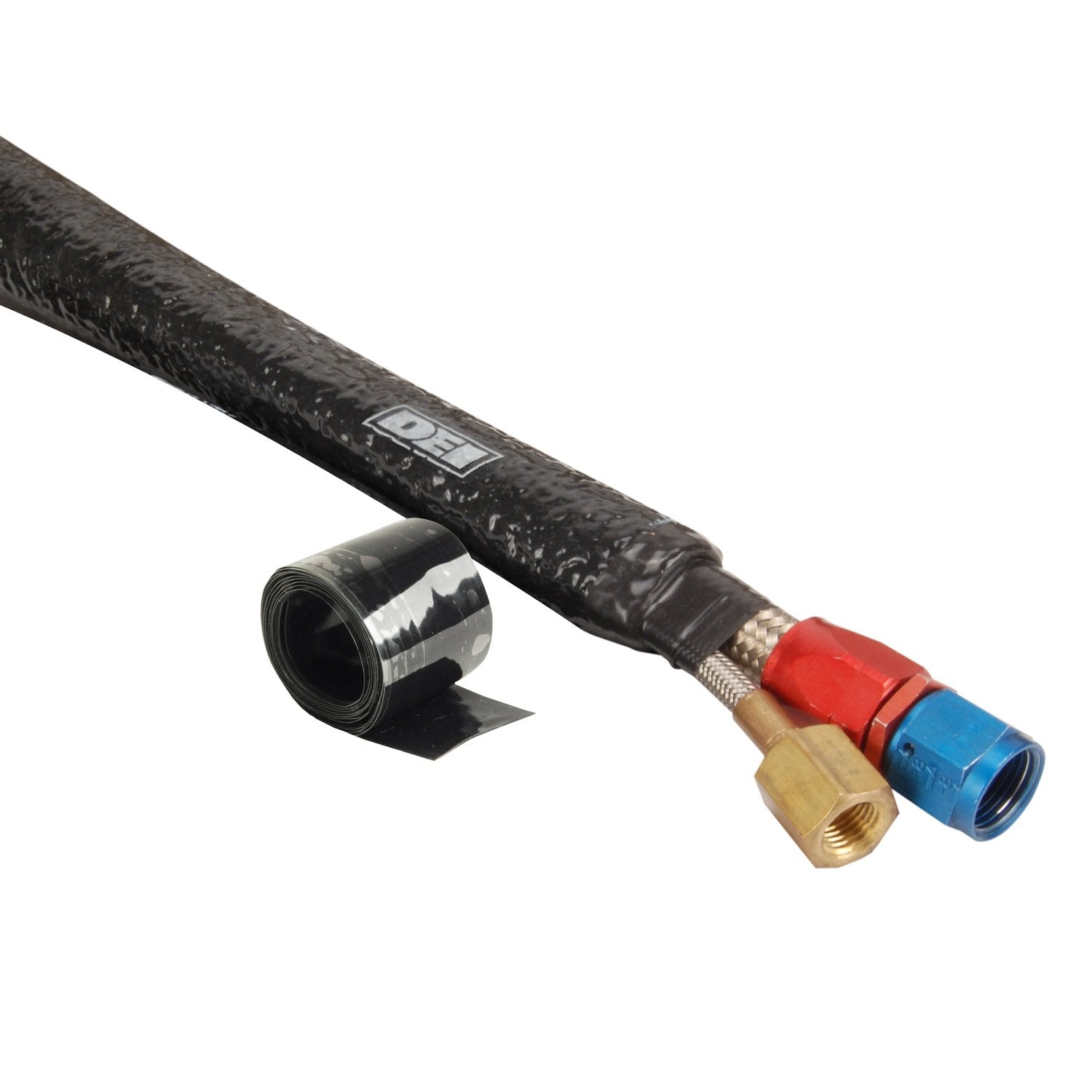Fire Sleeve and Tape Kit Design Engineering 3/4" I.D. x 3ft – High-Temperature Heat Protection for Wires, Hoses, Cables, Tubing