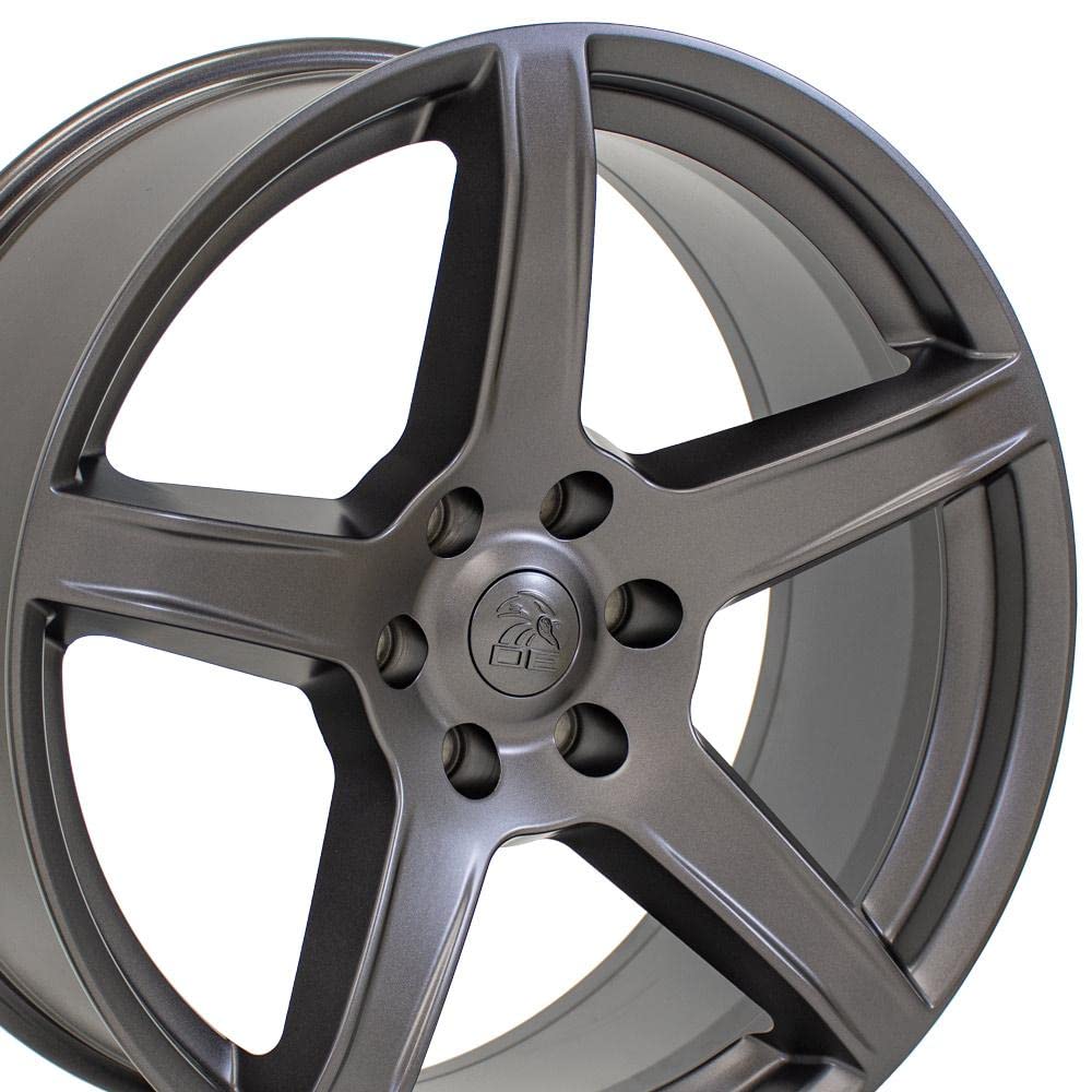 22 Inch OE Wheels DG22 Rim Fits Charger/Challenger SRT Hellcat Style 6x139.7 22x9.5 Satin Gunmetal - Hollander 2640 (1)