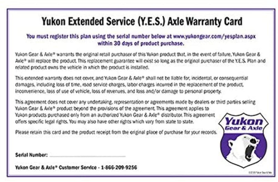 Extended Service plan Yukon for axle shaft