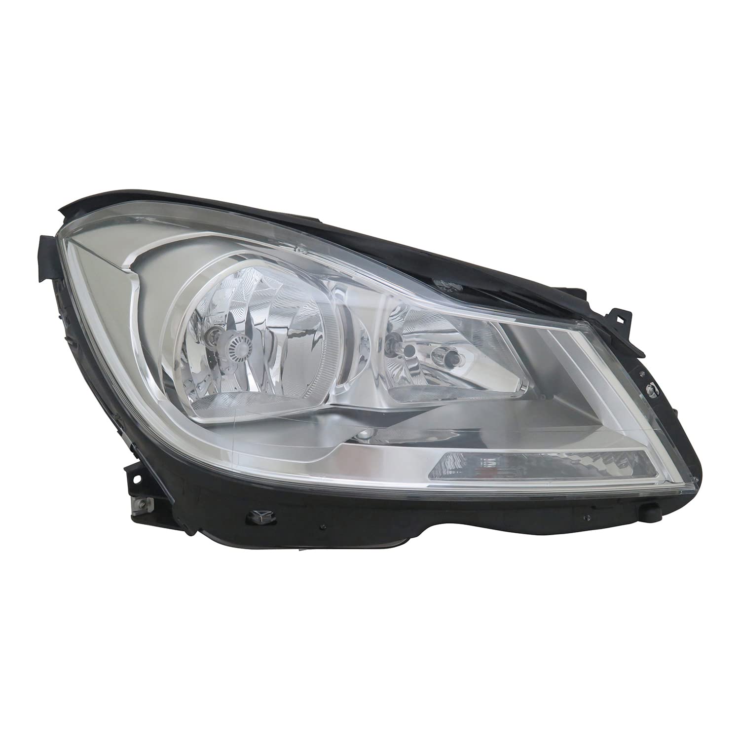 Right TYC Headlight Assembly Compatible with 2012-2014 Mercedes Benz C-Class