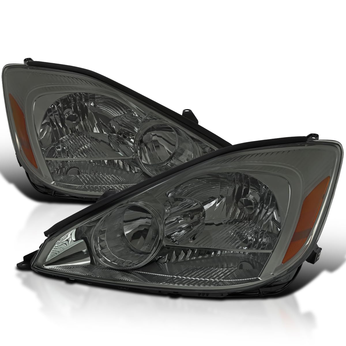 Smoke Headlights Spec-D Tuning Compatible with 2004-2005 Toyota Sienna, Left + Right Pair Headlamp Assembly