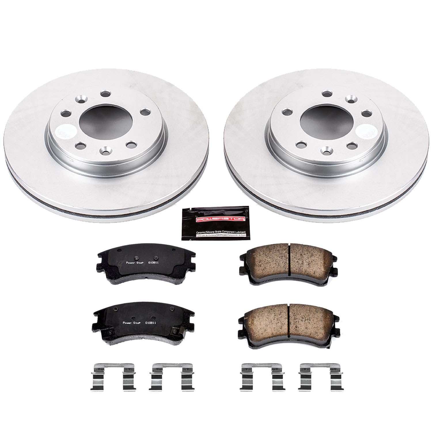 Power Stop CRK2448 Brake Rotor & Coated Ceramic Brake Pads- front For Mazda 6 2003-2005 [Model Specific]
