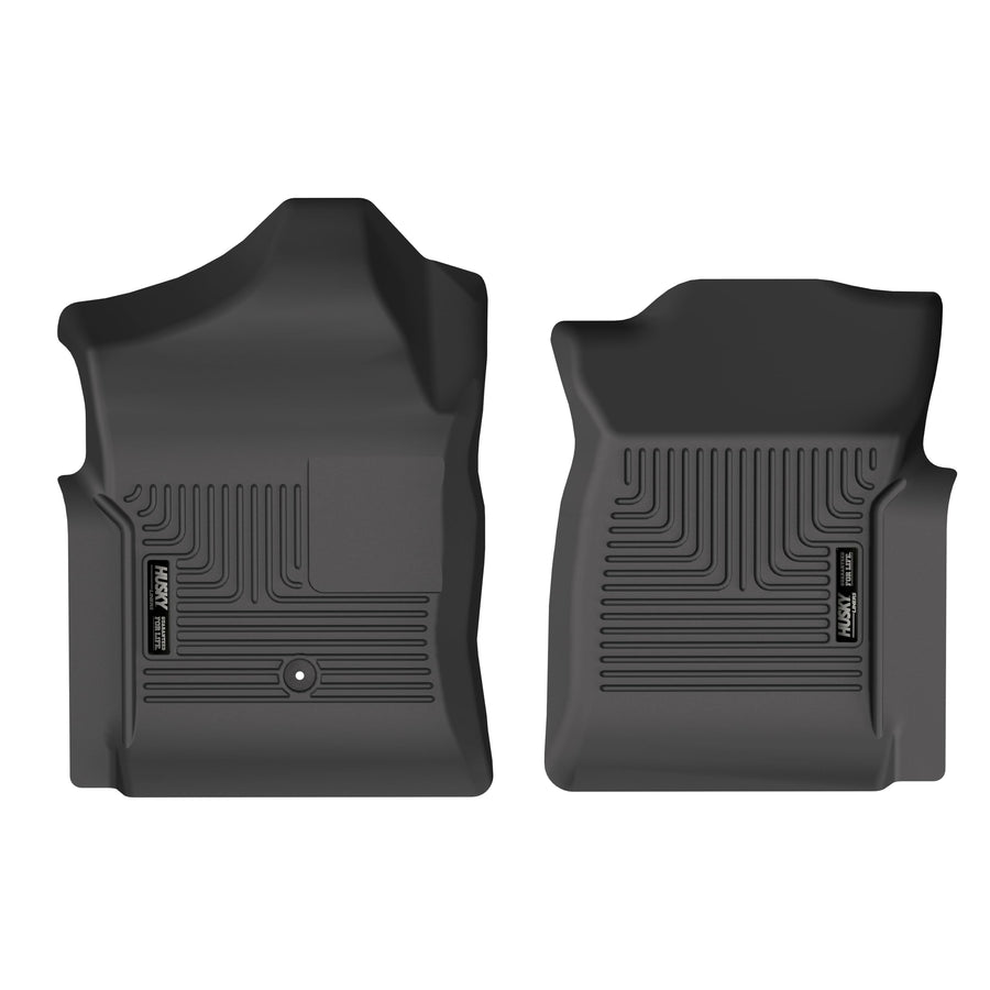 Husky Liners Floor Mats Weatherbeater | Fits 1999-2006 Chevrolet Silverado & GMC Sierra 1500/2500 / 3500 (2007 Classic Body Only) Standard CAB | Front Row, 2-pc Black - 18251