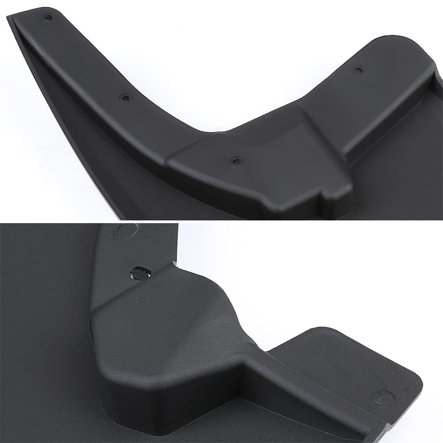 4PC Spec-D Tuning Mud Flaps Splash Guard w/o Wheel Lip Set Front + Rear Compatible with Dodge Ram 2009-2018