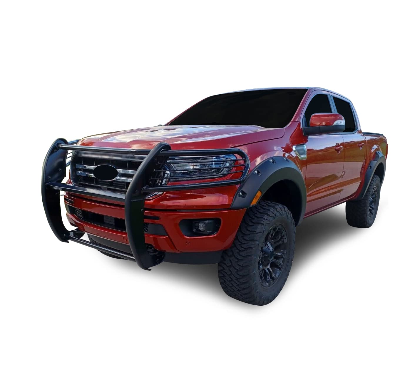 Off Road Black Horse Grille Guard Modular Black Compatible with 2019-2023 Ford Ranger-17FP10MA