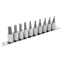 Performance Tool 10-Piece SAE Hex Bit Socket Set Performance Tool W1387