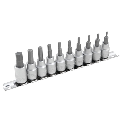 Performance Tool 10-Piece SAE Hex Bit Socket Set Performance Tool W1387