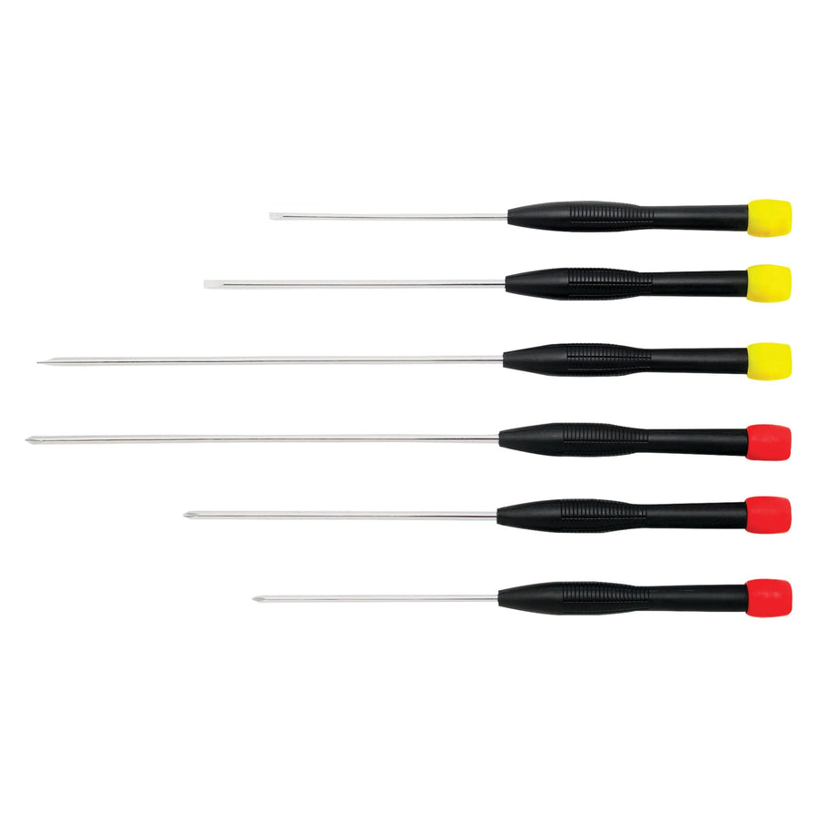 Extra Long Shaft Performance Tool 1423 Screwdriver Set with Swiveling Handle, 6-Piece