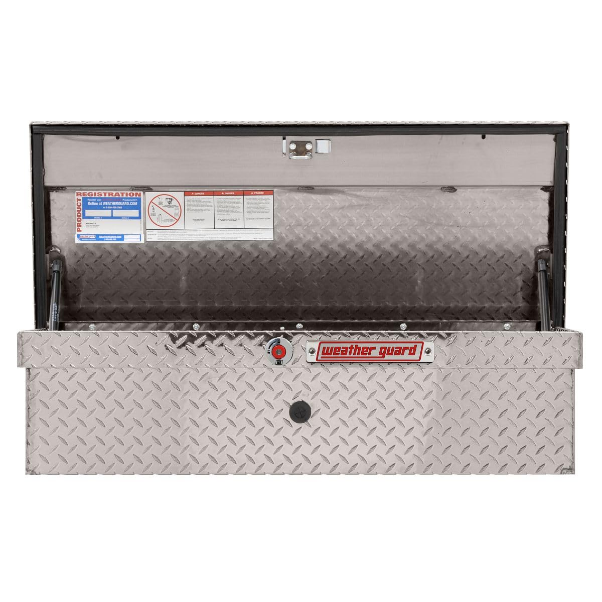 Weather Guard 41in Model 180-0-04 Low Profile Lo-Side Box, Aluminum, Clear, 3.0 cu ft