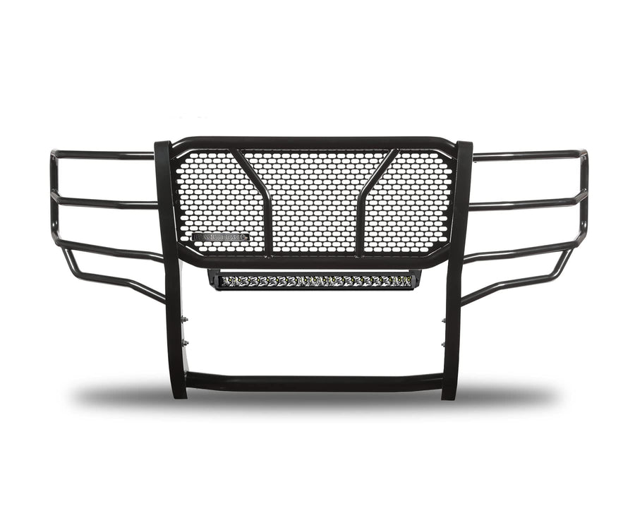RUGGED Black Horse Heavy Duty Grille Brush Bumper Guard Modular Black Compatible with 2021-2024 Ford F-150-RU-FOF116-B-K2