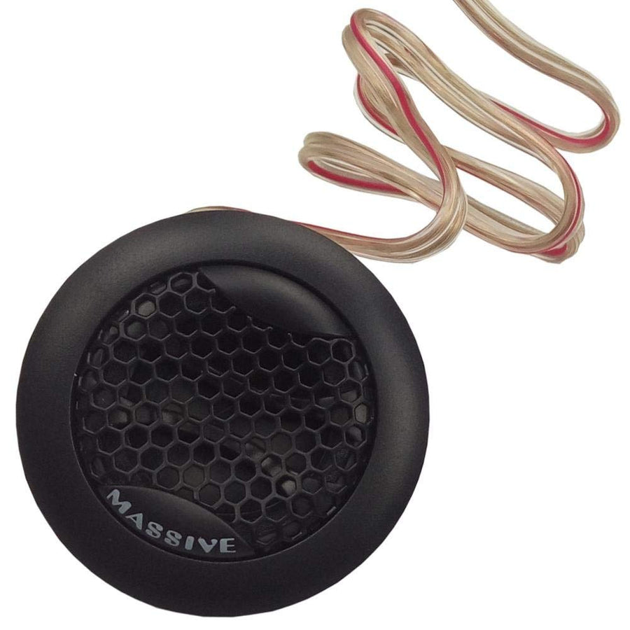 Massive Audio 25mm Aluminum Horn Tweeter FT1 | 4 Ohm | 120W RMS / 300W Peak | High Output Car Tweeters | Loud & Clear Sound for Custom Car Audio Systems