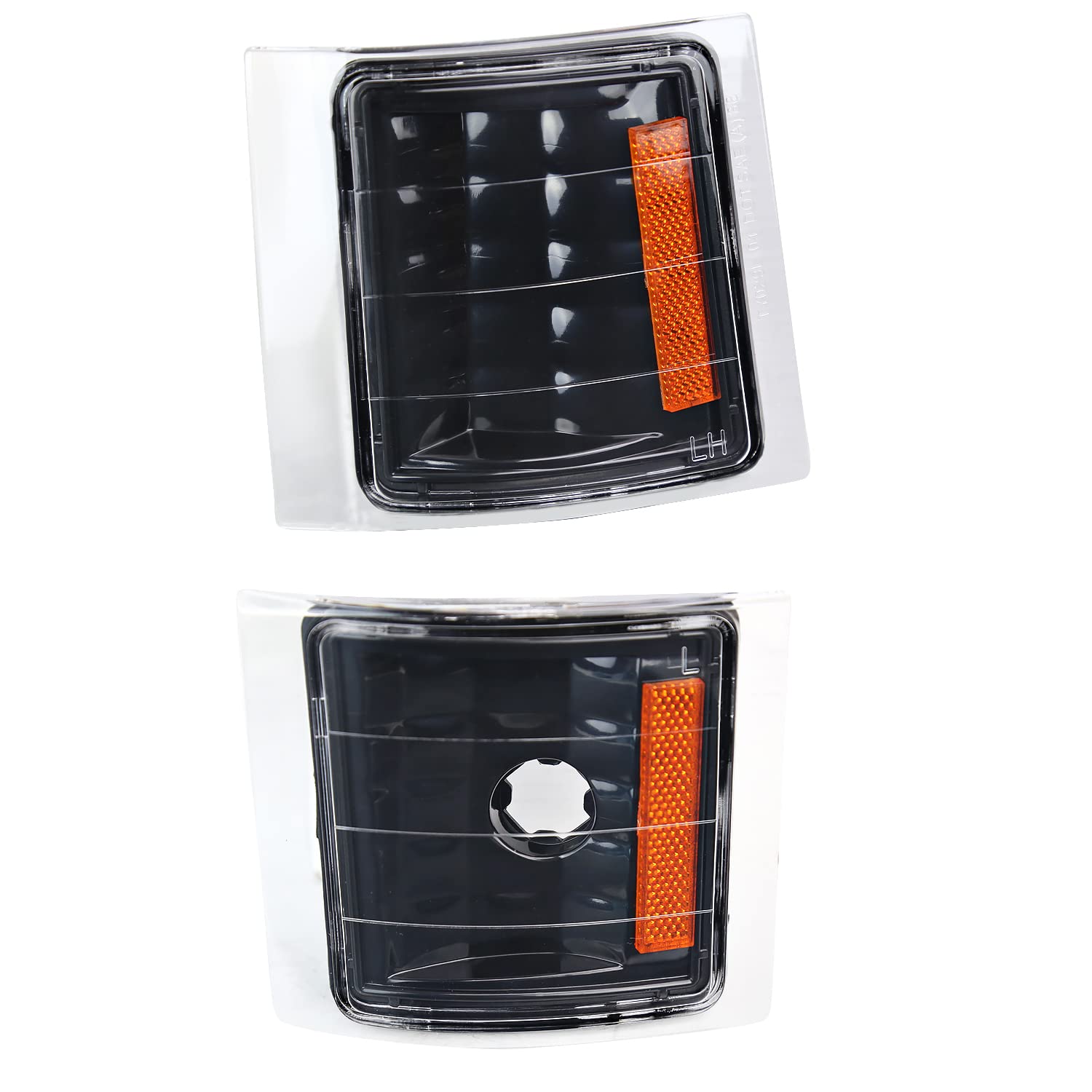 Black Headlights + Corner Lights + Bumper Lights w/LED Tube SPEC-D TUNING Compatible with 1994-1998 Chevy C10 C/K Tahoe Suburban