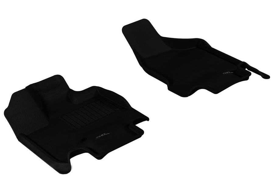 Kagu Floor Mat (Black) 3D MAXpider Custom Fit Compatible with Dodge Grand Caravan 2008-2020 - Front Row