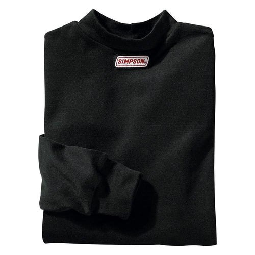 Underwear Top SIMPSON SAFETY 20600SB - SFI 3.3 - Soft Knit - Long Sleeve - Crew Neck - CarbonX - Black - Small - Each