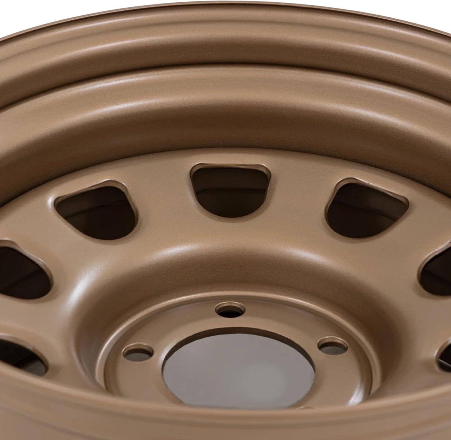 Steel Rough Country Wheel - 16x8, 6x5.5 Bolt Pattern, 12mm Offset, 4.25 Bore, Heavy-Duty D-Window Off-Road Rim for Trucks & Jeeps