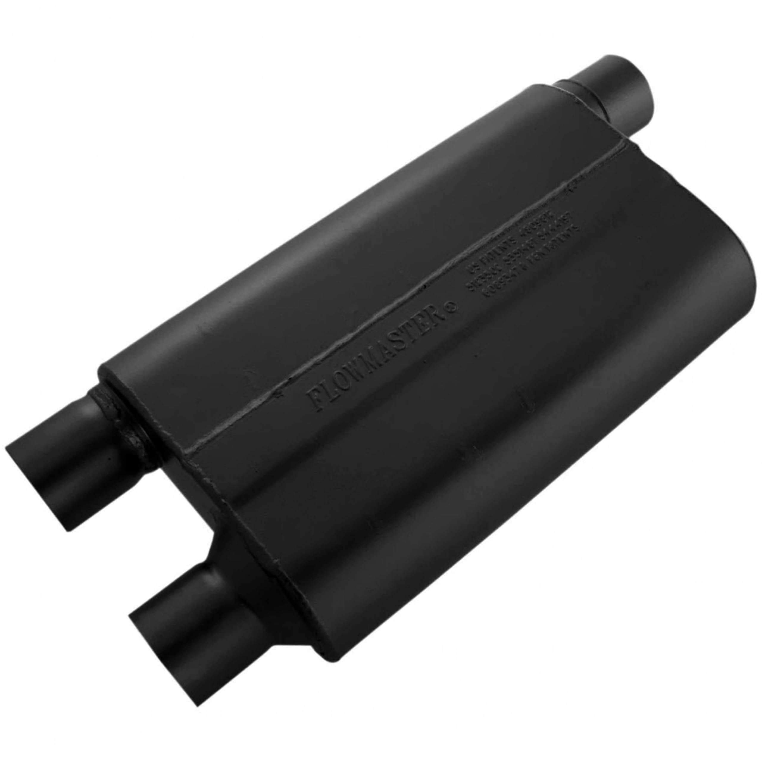 Flowmaster 80 Series Muffler Chambered – 2.50” - Offset In/Dual Out – Aggressive Sound – Aluminized Steel – Performance Exhaust for F-Body Vehicles (Camaro, Firebird, Trans Am) - Muscle Cars, 42583