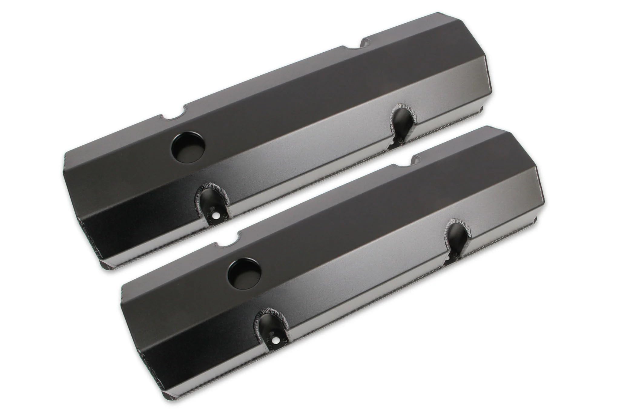Fabricated Aluminum Mr. Gasket 6818BG Valve Covers - Black Finish