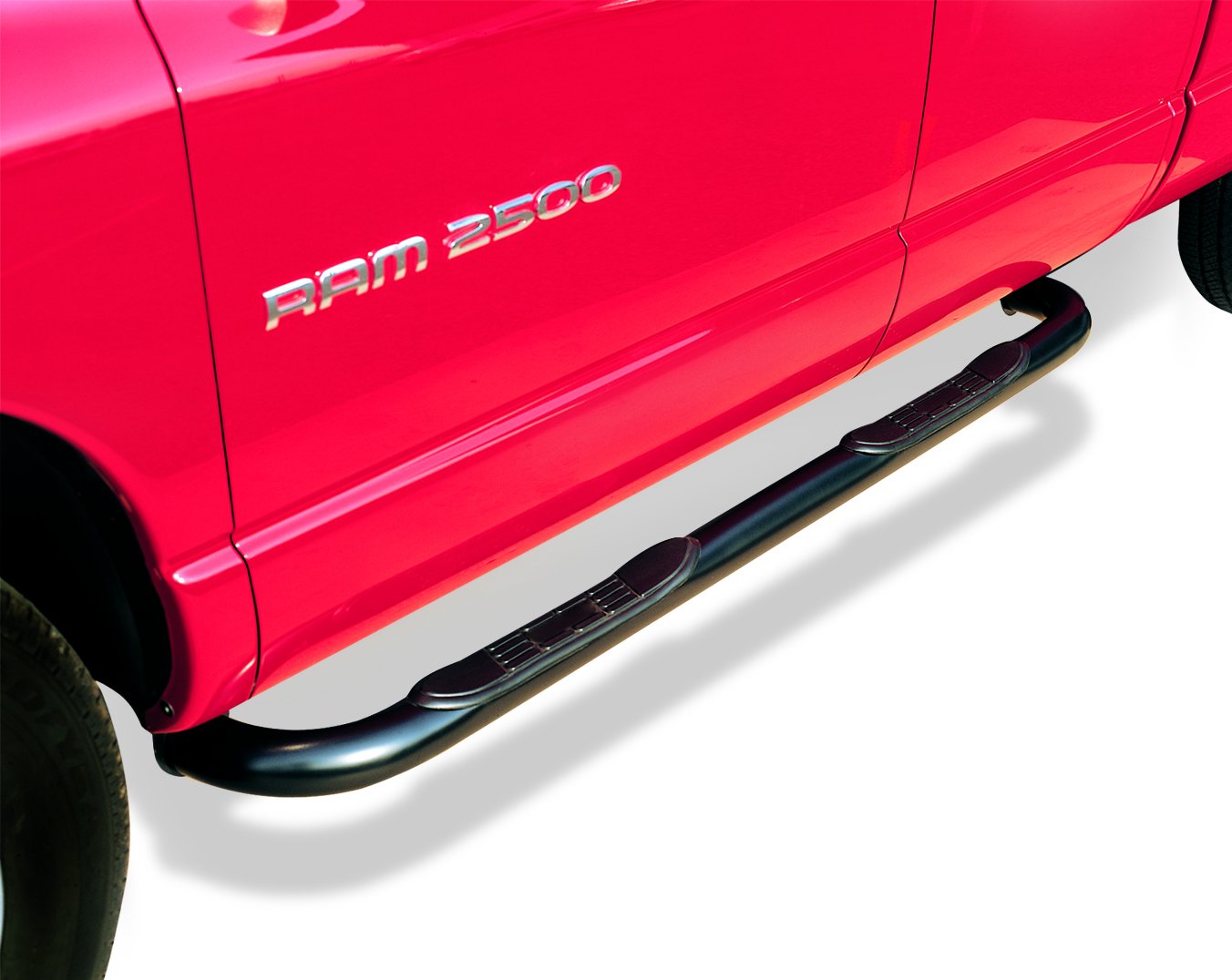 4000 Series Go Rhino SideSteps - Cab Length | Mild Steel, Black | 4180B | Fits 1999-2016 Ford F-250, F-350, F-450, F-550 Super Duty Crew Cab Pickup