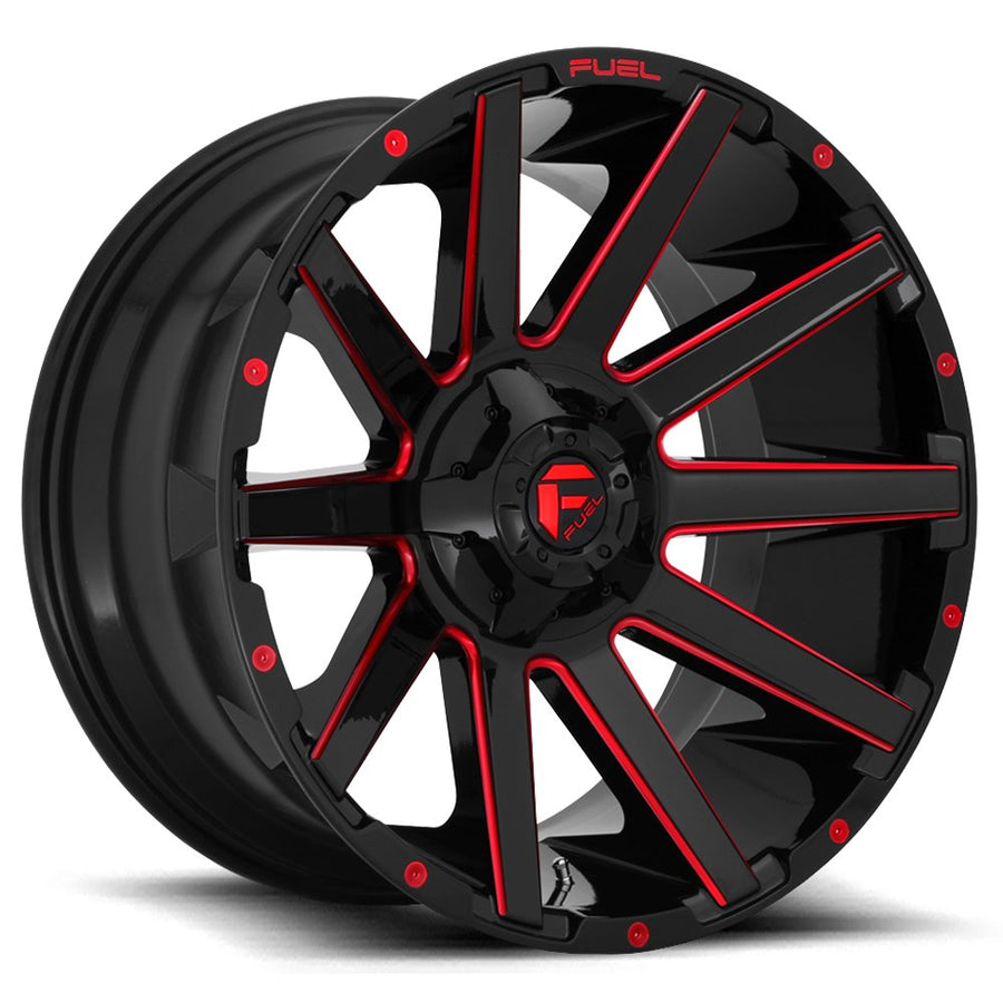 D643 FUEL CONTRA Black Wheel with Painted and TPMS Compatible (22 x 10. inches /5 x 139 mm, -18 mm Offset)