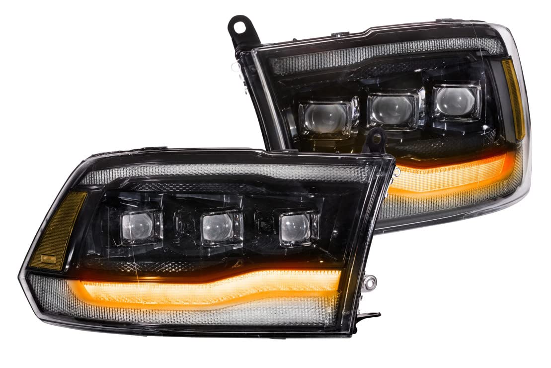 GTR Lighting LED Carbide Headlights Fits 09-18 Dodge Ram Pair of Plug and Pay Headlight Replacements (GTR.HL50)
