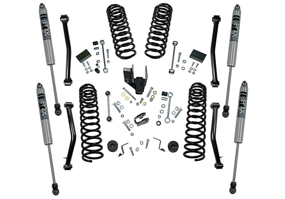 SUPERLIFT SUSPENSION RealTruck 4" Lift Kit for Jeep Wrangler JL | Complete Lift Kit with Front & Rear Fox 2.0 Series Shocks and Lower Link Arms | K184F | Fits 2018-2023 Jeep Wrangler JLU 4 Door