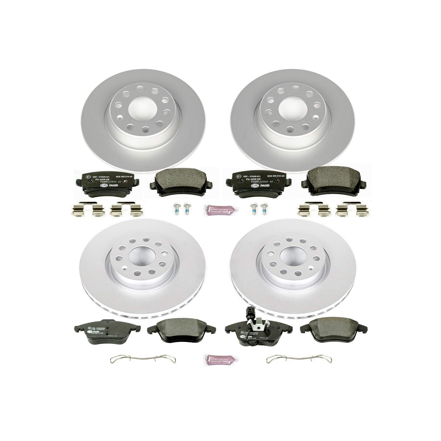 Euro-Stop Brake Kit Power Stop ESK2757 For Volkswagen Tiguan Front and Rear 2009-2010 [Model Specific]