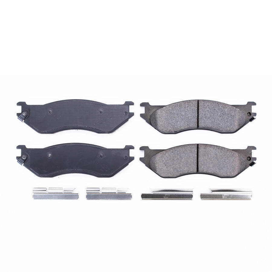 Power Stop Front Brake Kit For 2004-06 Dodge Durango | Dodge Ram 1500 2002 - Ceramic Brake Pads With Installation Hardware, 17-897