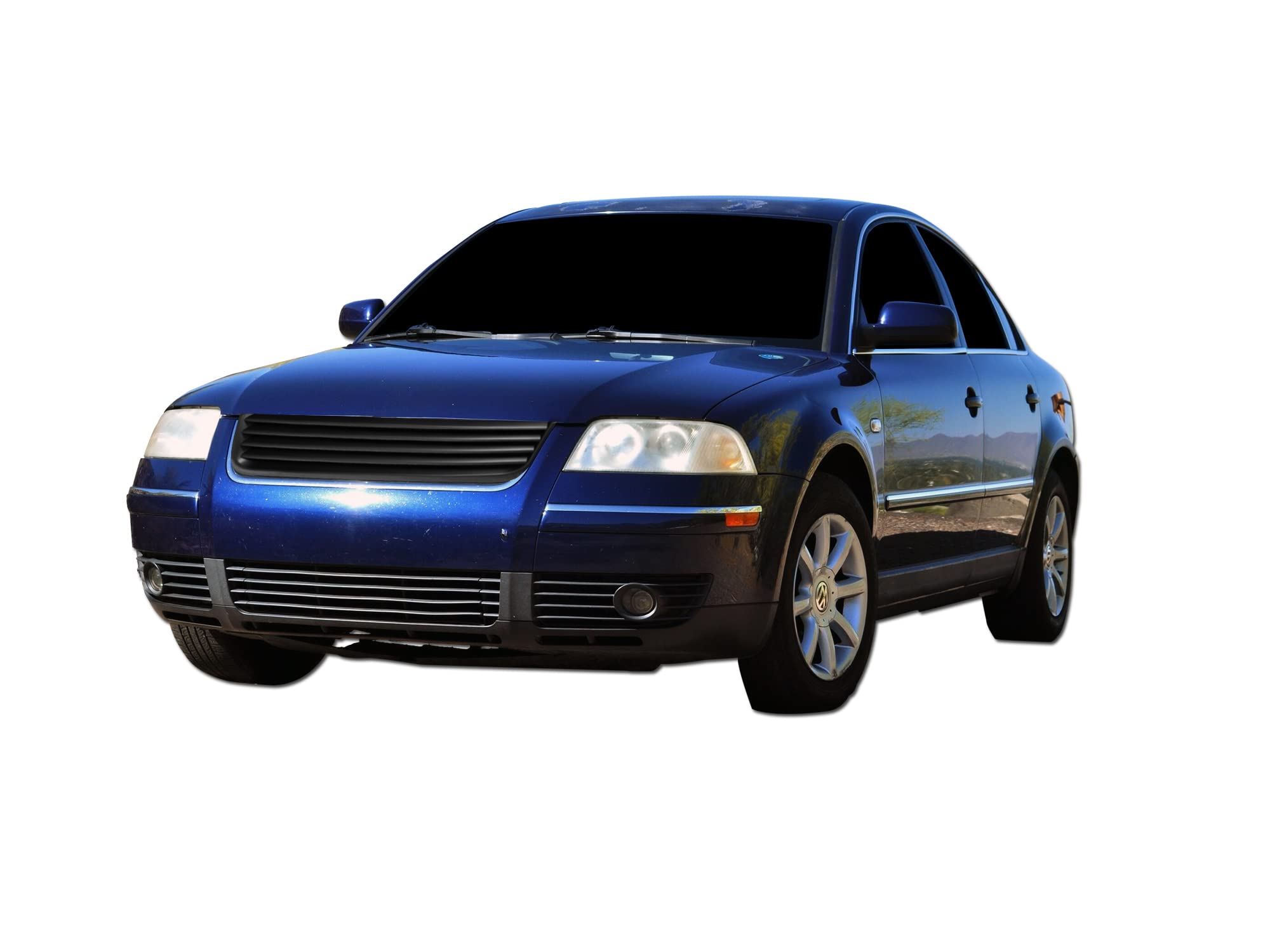 7163508 Armordillo USA Horizontal Front Hood Grille - Matte Black Fits 2001-2005 Volkswagen Passat