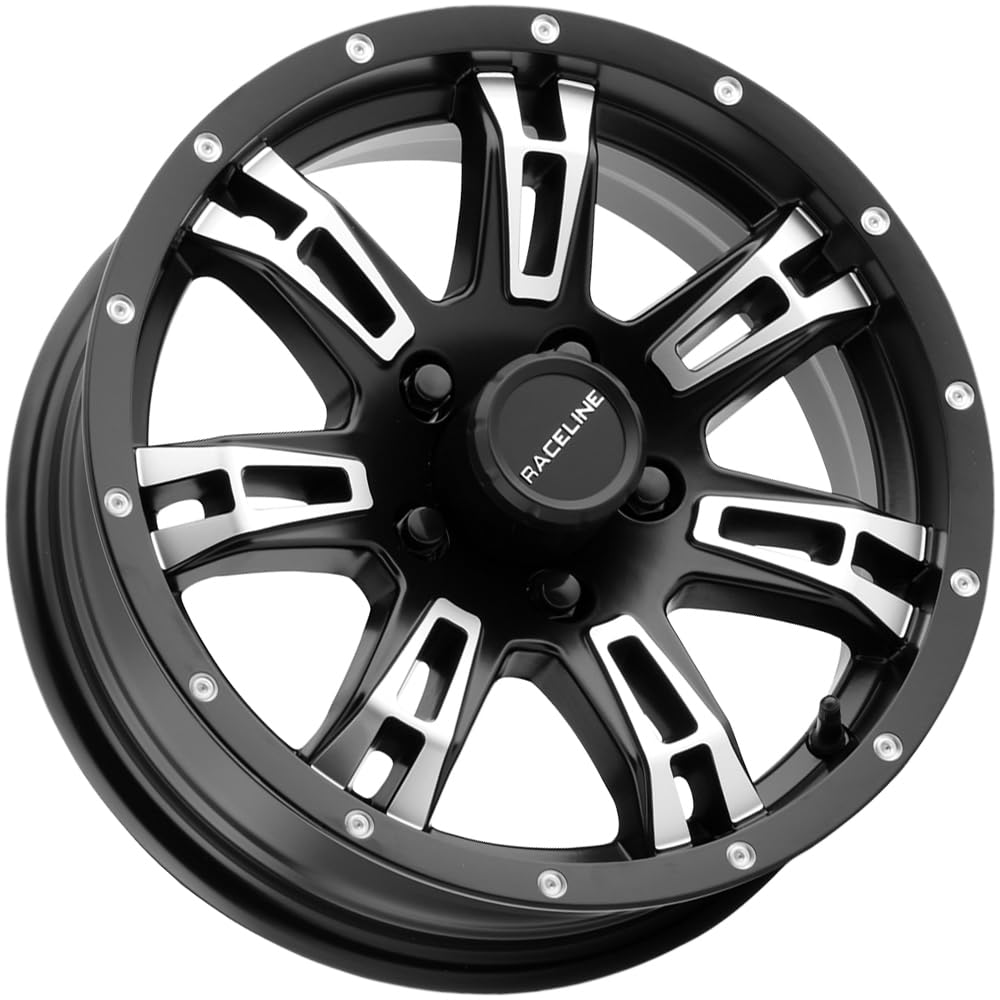 Raceline Wheels 840 Trailer Arsenal Satin Black Machined Face Wheel (15 x 5. inches /5 x 114 mm, 0 mm Offset)