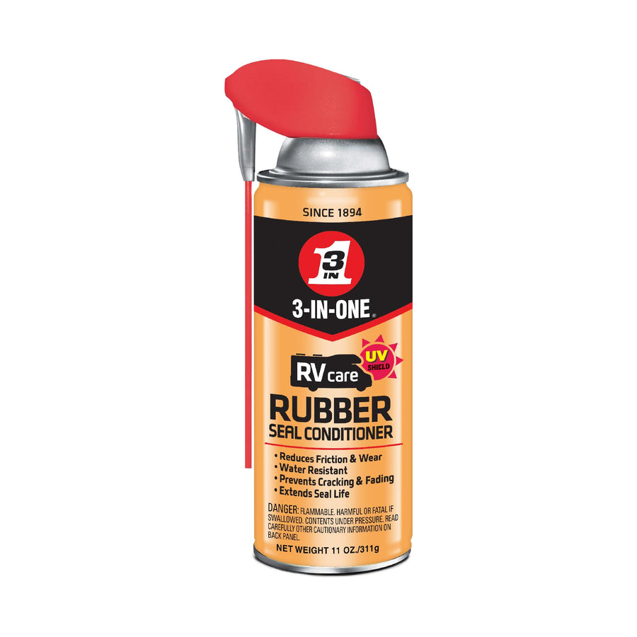 RVcare 3-IN-ONE Rubber Seal Conditioner with SMART STRAW SPRAYS 2 WAYS, 11 OZ