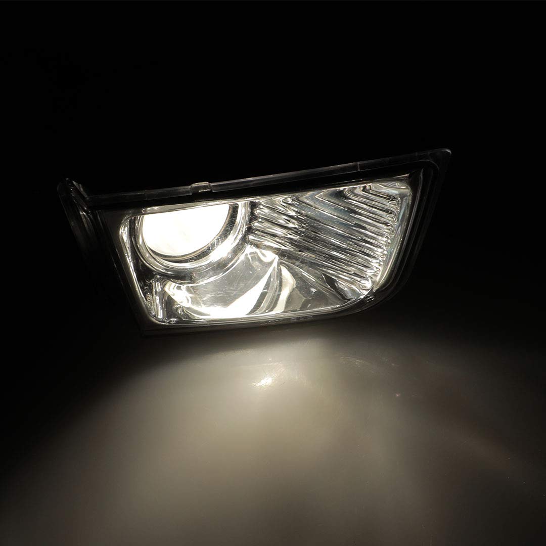 Fog Lights Winjet OEM Series for [2003 2004 2005 Toyota 4Runner] Driving Projector Fog Lights Lamps Assembly Pair Replacement W/9006 12V51W Halogen Bulbs (Clear Lens)